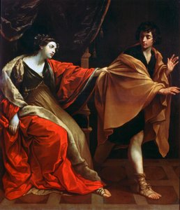 Joseph e esposa de Potifar, c1626 de Guido Reni