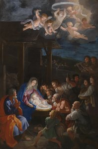 A Adoração dos Pastores, c. 1640 de Guido Reni