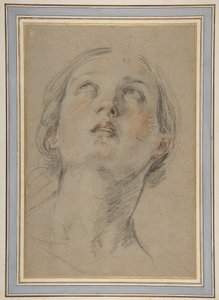 A cabeça de uma mulher olhando para cima (Judite) de Guido Reni