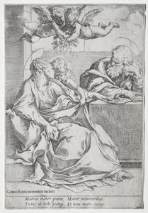 A Sagrada Família com dois anjos de Guido Reni