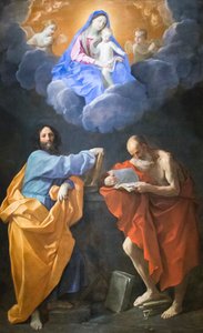 Virgem em Glória com Santos Tomás e Jerônimo (óleo sobre tela) de Guido Reni