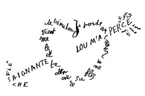 Flecha Sangrenta, Poema Caligráfico