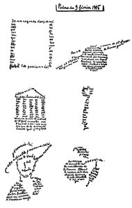 Calligram, poema, 9 de fevereiro de 1915