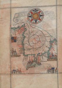 Golfo de Biscaia no atlas de Guillaume Brouscon (1540-1560) de Guillaume Brouscon