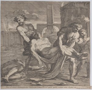 Abdon e Sennen carregando os primeiros mártires cristãos para o enterro, 1650-60.