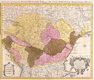 Mapa do Reino da Hungria (gravura de Guillaume Delisle