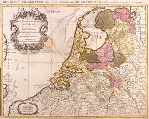 Mapa das Províncias Unidas da Holanda (gravura de Guillaume Delisle
