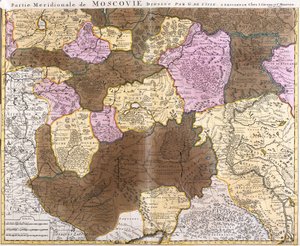 Mapa da parte meridional do grande principado de Moscovo (Rússia) (gravura de Guillaume Delisle