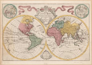 Mappa totius mundi - adornata juxta observationes dnn. academiae regalis scientiarum et nonnullorum aliorum secundum annotationes recentissimas LOC 2017585675 de Guillaume Delisle