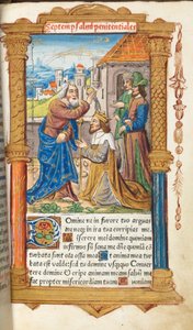 Livro de horas impresso (uso de Roma): fol. 65r, David e Samuel