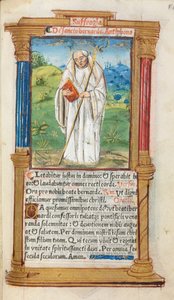 Livro das Horas Impresso Uso de Roma: fol. 108r, São Bernardo de Clairvaulx, 1510. de Guillaume Le Rouge