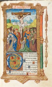 Livro das Horas Impresso Uso de Roma: fol. 55r, A Crucificação, 1510. de Guillaume Le Rouge