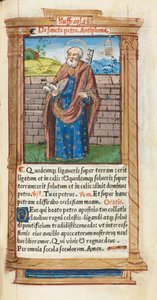 Livro das Horas Impresso Uso de Roma: fol. 99r, São Pedro, 1510. de Guillaume Le Rouge