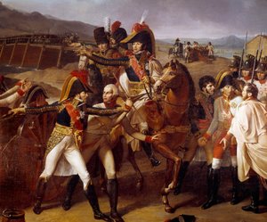 Surpresa da ponte de Tabour sobre o Danúbio 14/11/1805 Vitória dos marechaux Lannes e Murat sobre o príncipe de Auersperg. Detalhe representando Jean Lannes, Duque de Montebello (1769-1809), Joachim Murat (1787-1815) durante a primeira campanha do Danúbio.