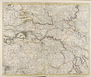 Gueldre hollandoise avec les pais, duchez et comtez voisins / par le sr. Sanson geógrafo do rei de Guillaume Sanson