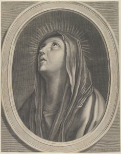 A Virgem olhando para cima..., ca. 1650-1704. de Guillaume Vallet