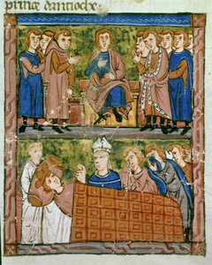 Conselho de chefes de cruz e morte de Baudoin, conde de Hainaut
