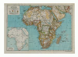 Mapa da África, c1910