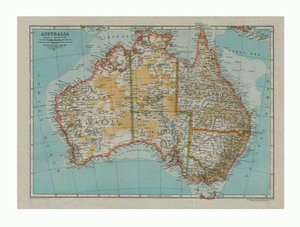 Mapa da Austrália, c1910