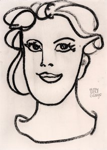 Retrato de uma mulher minimalista de Gunter Langer