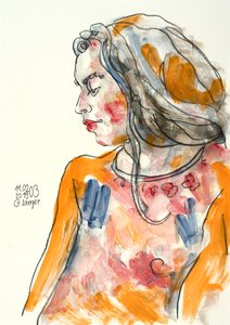 Retrato de mulher, eu estava em casa