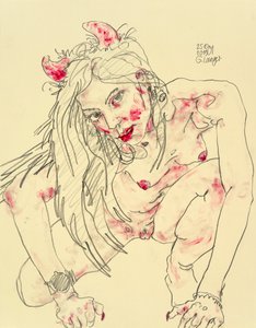 Nu feminino, na sombra de suas asas