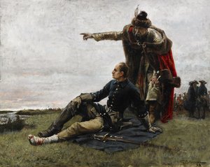 Carlos XII da Suécia e Ivan Mazepa após a Batalha de Poltava, 1879 de Gustaf Cederström