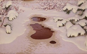 Primavera no inverno. de Gustaf Fjaestad