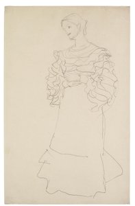 Estudo do retrato de Magda Mautner-Markhof de Gustav Klimt