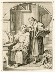 Martinho Lutero e Philipp Melanchthon (Philippe, Philippus Melanchthon de Gustav Ferdinand Leopold Konig