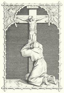 Martinho Lutero em tormento espiritual (gravura) de Gustav Ferdinand Leopold Konig