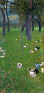 Depois da chuva Jardim com galinhas em St. Agatha, 1898 de Gustav Klimt