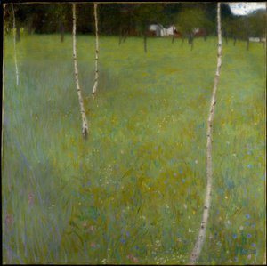 Quinta com bétulas (Bétulas jovens) de Gustav Klimt