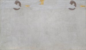 Beethoven Frieze: O Anseio da Felicidade - painel 4, parede longa esquerda de Gustav Klimt