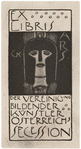 Bookplate de Ver Sacrum, publicado 1898-99 por Gerlach, Schenk e Seeman de Gustav Klimt