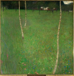 Casa de campo com bétulas de Gustav Klimt