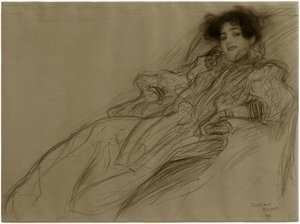 Moça na poltrona de Gustav Klimt