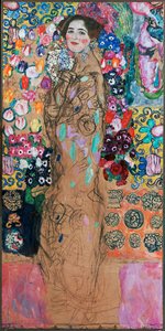 Senhora com ventoinha de Gustav Klimt