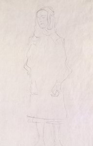 Mada Primavesi, c.1925 (lápis sobre papel japonês brilhante) de Gustav Klimt