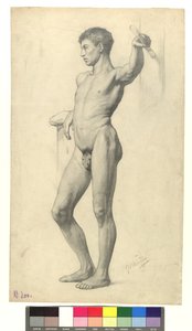 Nudez masculina académica de Gustav Klimt