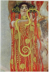 Medicina, parte do fresco do teto da Universidade de Viena de Gustav Klimt