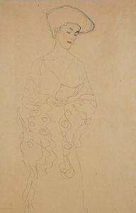 Com uma ligeira curva para a esquerda, 1907 de Gustav Klimt