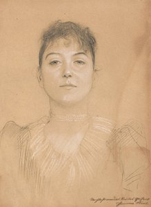Retrato de uma mulher, c.1890-1891 de Gustav Klimt