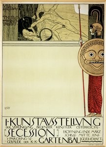 Cartaz da primeira exposição da Secessão (cartaz) de Gustav Klimt