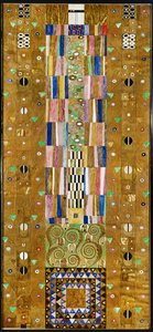 Esboço para O Cavaleiro a partir do friso do Palais Stoclet, Bruxelas de Gustav Klimt
