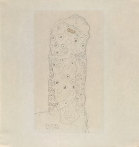 Par de namorados em pé de Gustav Klimt