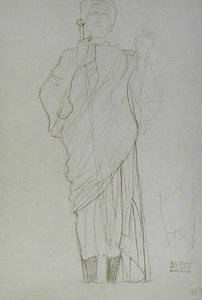 Mulher de Espada em Pé de Gustav Klimt