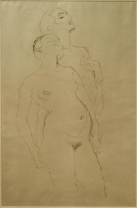 Amantes Permanentes (Estudo para Adão e Eva) de Gustav Klimt