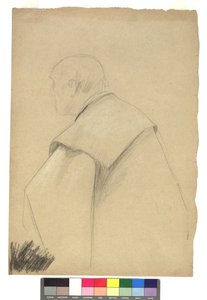 Estudo de um homem idoso de toga de Gustav Klimt