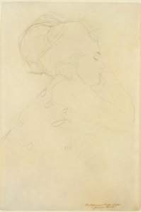 Estudo para "A Noiva", c.1917-18 (lápis sobre papel) de Gustav Klimt